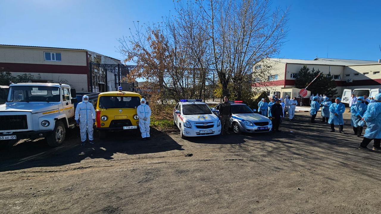 Ақмола облысында ветеринариялық қауіпсіздік саласында симуляциялық оқу-жаттығулар өткізілді