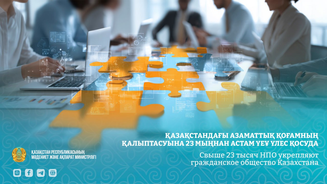 Свыше 23 тысяч НПО укрепляют гражданское общество Казахстана
