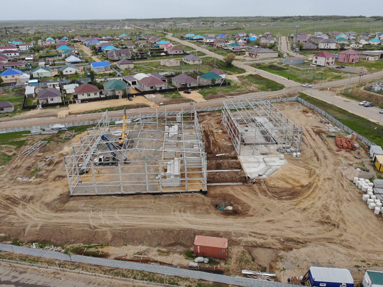 📌В городе Алга активно ведутся строительные работы спортивного комплекса с бассейном.