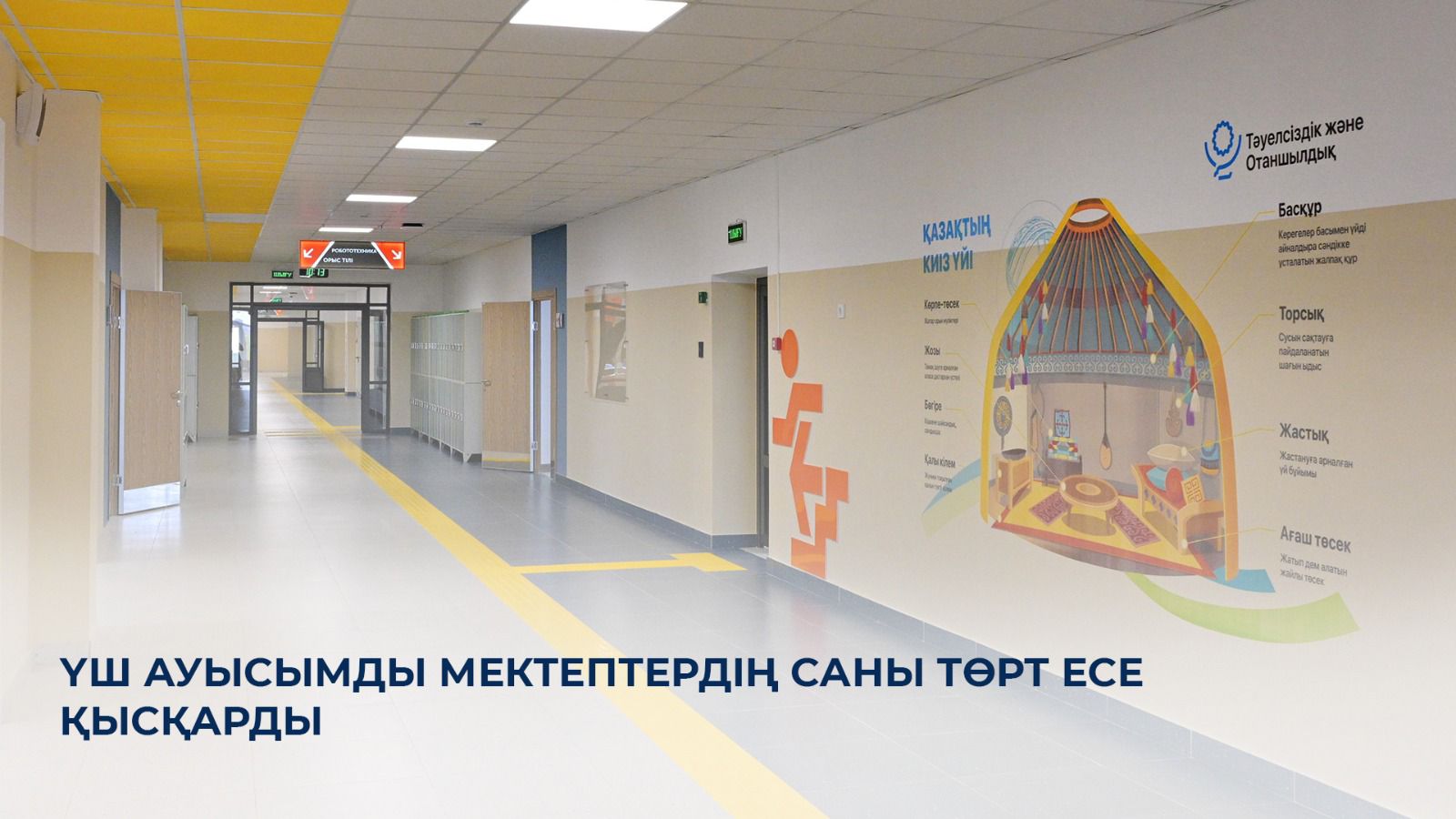 Үш ауысымды мектептердің саны төрт есе қысқарды