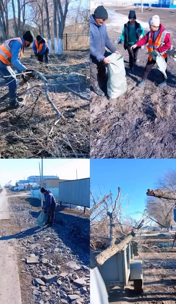 В поддержку республиканской экологической программы «Таза Қазақстан» в районном центре — селе Аксу-Аюлы были организованы масштабные санитарно-санитарные работы