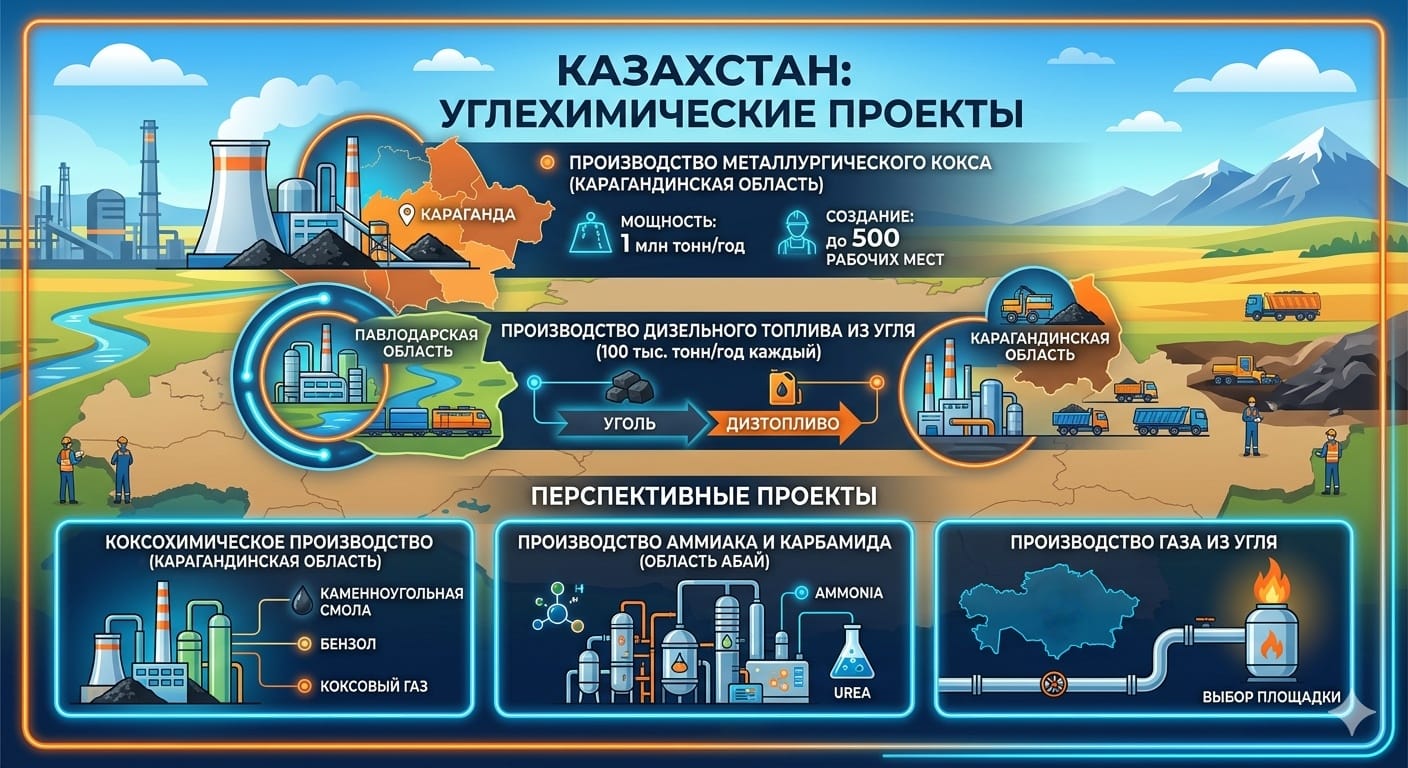 Қазақстанда көмірден газ, дизель отыны және кокс өндірілмек