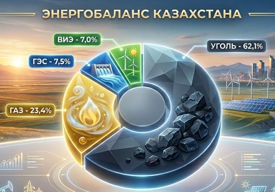 Көмір, газ әлде ЖЭК: бүгінде Қазақстанның энергия теңгерімін не қамтамасыз етеді?